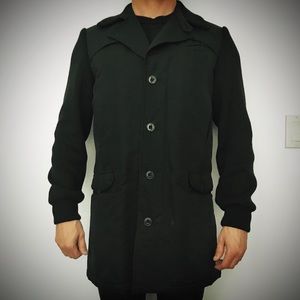 LOVE MOSCHINO Mens Trench w Knit Sleeves 🕴🏻